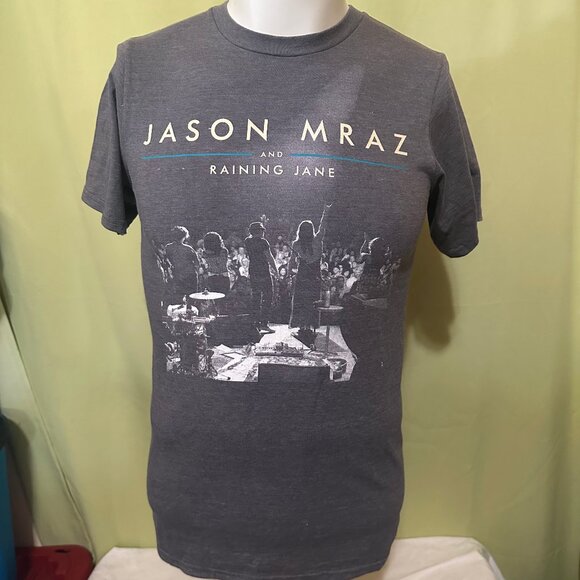 Jason Mraz and Raining Jane 2014 Yes World Tour Men's Gray Shirt Small Anvil - Picture 1 of 3